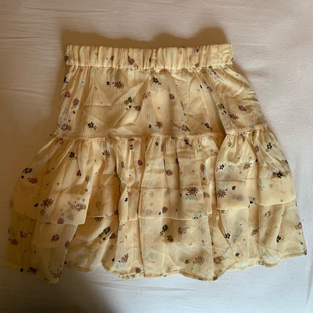 FREE PEOPLE ruffled mini skirt NWT